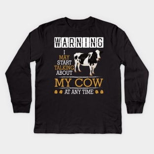 Crazy Cow lovers cow lover farmer funny Kids Long Sleeve T-Shirt